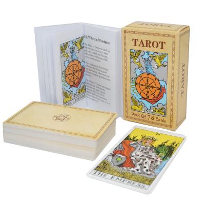 China Eco-friend factory direct sale custom english tarot card deck set with guidebook custom tarot cards wholesale for sale