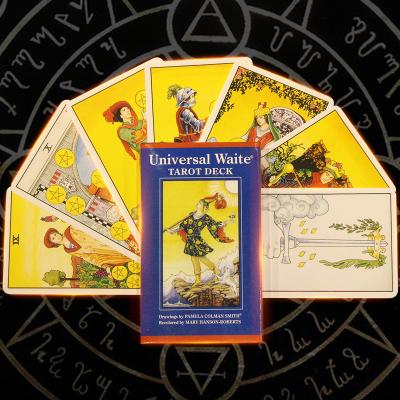 China Wholesale English Crystal Oracle Cards Board Game Witch Tarot 300 Styles Deck Entertainment Divination Tarot 78 Tarot Decks Divination With Guide for sale