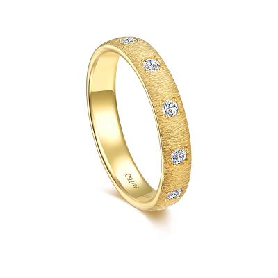 China Romantic Moissanite Custom Design Luxurious 18k Gold Lab Diamond Ring Women Engagement Rings Solid Gold Jewelry Couples Ring for sale