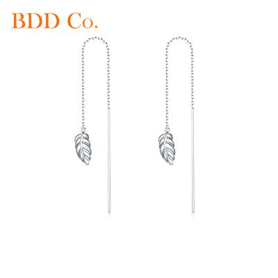 China Romantic Drop / Dangle Earrings 18k Gold Original Design Tree Leaf Earrings Wire For Women Natural Style for sale