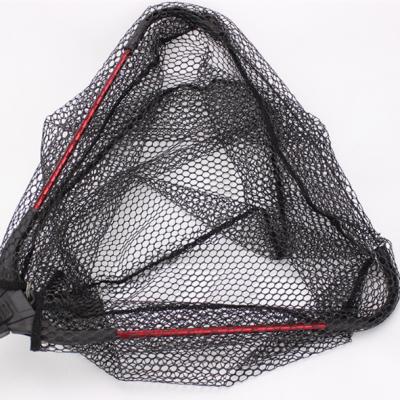 China Folding Nylon Monofilament Landing Fishing Net Monofilament With Double Knots Hand Landing Net Easy for sale