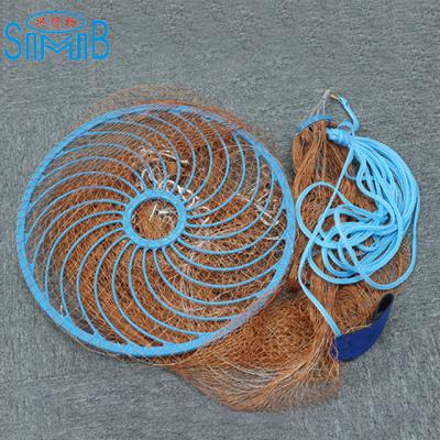 China Factory direct sale nylon monofilament cast net with frisbee hand throw net for fishing tackle for sale