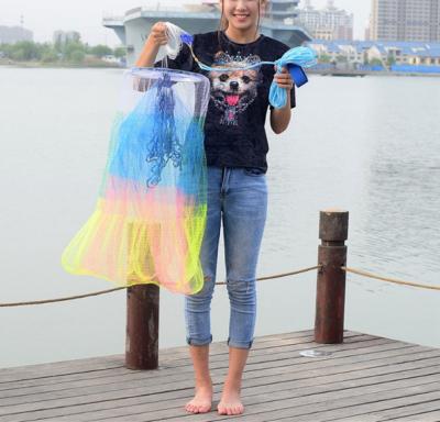 China Durable Monofilament Sinker Bait Outdoor Fishing Fish Mesh Throw Net Nylon Catching Hand Cast Cast Net for sale