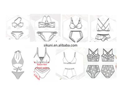 China Plus Size Sikuni Recycled Fabric Sexy Bikini Designer Swimwear Manufacture Custom Women's Eco-Friendly Swimwear for sale