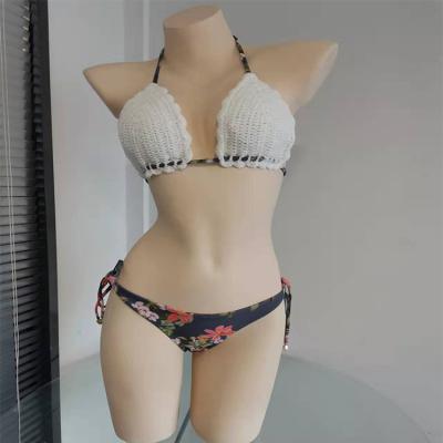 China Custom Made Plus Size Crochet Bra Designer Printed Bikini Thong Hand Made Swimwear Sikuni Bandage Swimwear for sale