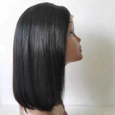 China Soft Straight 100% Brazilian Hair 100% Brazilian Hair Full Lace HD Bob HD Lace Virgin Human Hair Straight Lace Bob Wig for sale