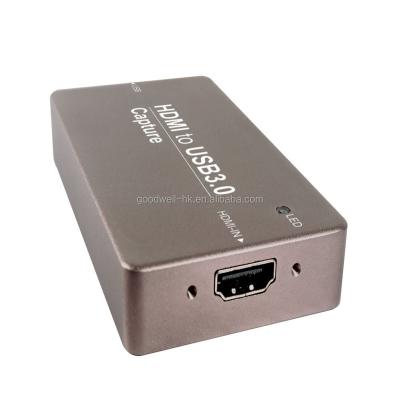 China HD-MI1.4 Port Grabber Metal Video Case Plug& Play No Need Drivers USB 3.0 HD-MI Video Capture Card for sale