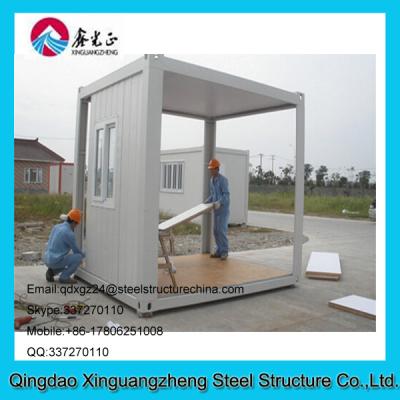 China Recycled Mini Flat Pack 10ft Container Prefab Guard House EPS Panel Homes for sale