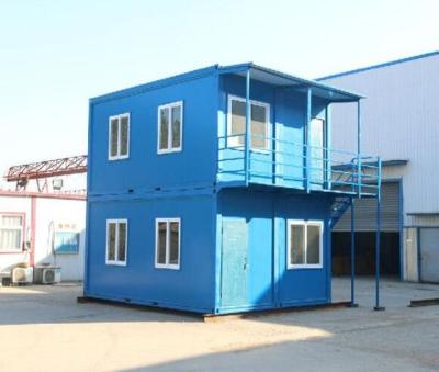 China steel structure movable worker camp two stories flat pack container house for sale