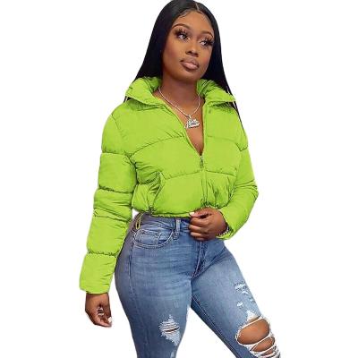 China Sustainable Women's Long Sleeve Coat Solid Color Jacket Full Zipper Soft Cropped Jacket Top for sale