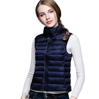 China Factory direct high quality women's winter waterproof coats lightweight ladies down vest for sale