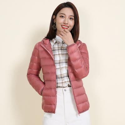 China Others Winter Women Ultralight Thin Down Jacket Female Duck Down Hooded Jackets Long Sleeve Jacket Coat White Warm Parka Outwear for sale