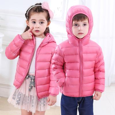 China Factory Price Anti-wrinkle Hooded Baby Down Jacket Boys Girls Children Light Down Jacket Warm Winter Coat Outerwear for sale