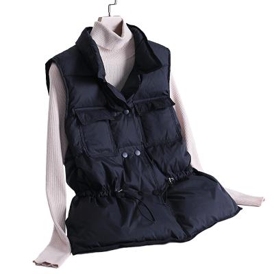 China Viable Multifunctional Coats For Women Warm High Quality Sleeveless Stripper Crossed Down Vest for sale