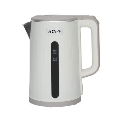 China 360 degree rotation base cheap electronic plastic white electric kettle for cooking hot water for sale