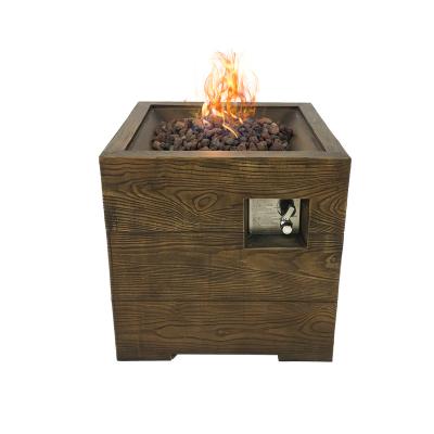 China Garden Propane Fire Pit With Culture Stone Look for sale