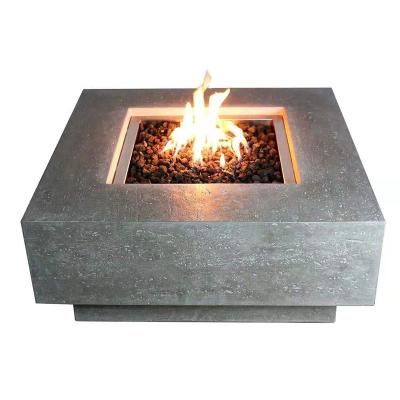 China Factory direct stocked luxury propane fire pit table coffee or wine outdoor pit table with guard and wind cover for sale