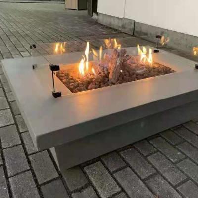 China Stored GFRC Material Concrete Fire Pit Gas Fire Pit Table Propane for sale