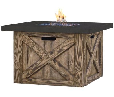 China Garden GRC Pit Table Propane Fire with Cultured Stone Look for sale