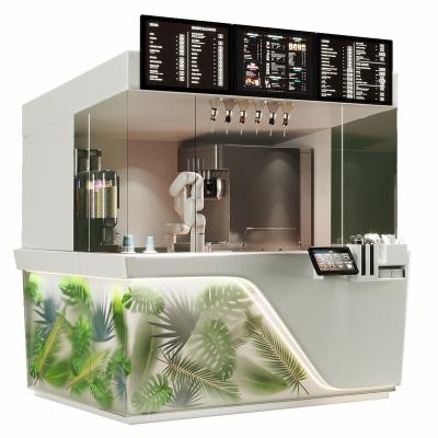 China .LEDbow Automatic Ice-Cream coffee vending machine store robot Xbot CAFE Ice-cream for sale