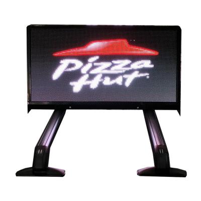 China Outdoor Car roof LEDbow P5 Taxi top LED display 2021 black body for sale