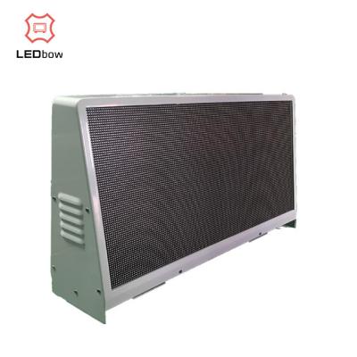 China Outdoor car roof LEDbow full color double-sided with cloud platform Car roof LED display for sale