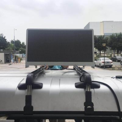 China Outdoor car roof high brightness full color double-sided remote control GPS auto brightness Taxitop LED display for sale