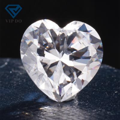 China Fire Moissanite Diamond Color Play or Wholesale With GRA Certificate Heart Faceted Moissanite D Color VVS Clarity Loose Cut Moissanite Diamond for sale