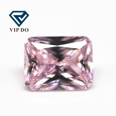 China Color Game or Fire 9A Grade Octagon Princess Cut Light Pink High Carbon Diamond Shape Loose High Carbon Loose Carbon Gems Synthetic Zircon Gems for sale