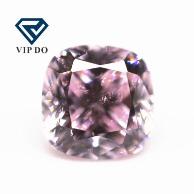 China Fire Wholesale 9A Quality Color Play or Round Faceted Light Pink Color High Carbon Diamond Stones Loose Cut Synthetic Round Cut Zircon Gems for sale