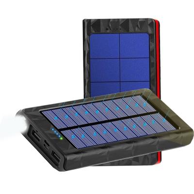 China Custom Portable Waterproof Solar Cell Phone Charger Solar Panel Phone Solar Power Bank Charging Powerbank Solar Charger for sale