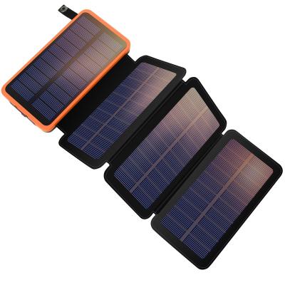 China Waterproof Portable Solar Panel Charging Solar Power Bank 25000mah Dual USB Solar Charger Travel Battery Cell Phone Solar Power Panel Banks for sale