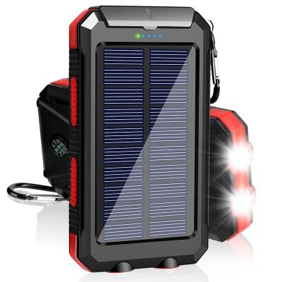 China Portable Waterproof Solar Powerbanks 20000mah Cell Phone Solar Panel Charging Solar Power Bank Mobile Charger Outdoor Solar Charging Equipment for sale