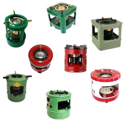 China Portable Outdoor Camping Heightening Stove Kerosene Enamel Camping Picnic Stove Wood Burning Stove Portable Outdoor Heater Wood Heaters with 8 Wicks for sale