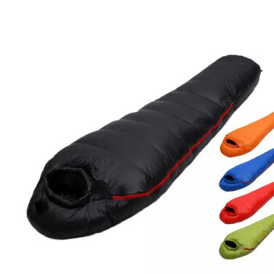 China Weather Duck Goose Down Mummy Sleeping Bag with Compression Bag 4 Season Lightweight Portable Waterproof Camping Cold Weather White Duck Goose Down Mummy Sleeping Bag with Compression Bag for sale