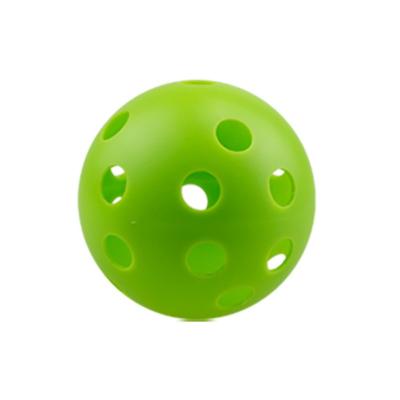 China Can be customized customized 72mm floorballs 26 hole airflow cavity balls green color plastic balls set for outdoor sports for sale