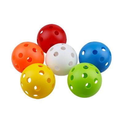 China Can be customized hot selling plastic balls 72mm 26 holes indoor and outdoor airflow cavity balls floorball for sports for sale