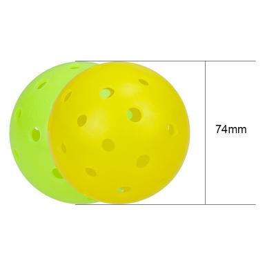 China Good Quality Customized And Durable Competition 40 Holes Seamless One Piece Outdoor Pickleballs For Outdoor Sports for sale