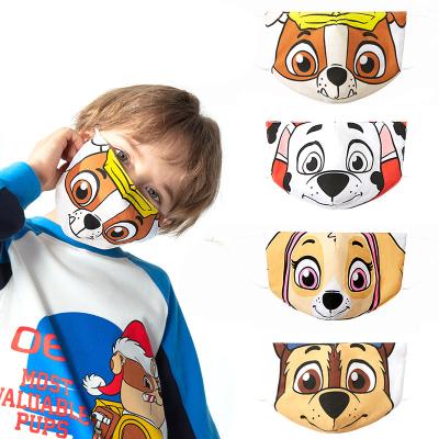 China Cute Washable Animal Pattern Fabric Reusable Cotton Dog Print Face Mask Fashion Masks Kids Animal Face Masks for sale