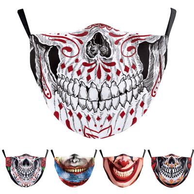 China Adult Funny Washable Face Mask Cotton Cloth Mouth Mask Reusable Protective Mouth Mask for sale