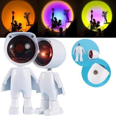 China Factory Price Modern Sunset New Product Projection Night Lights Astronaut Style Projector Robot Sunset Lamp for sale