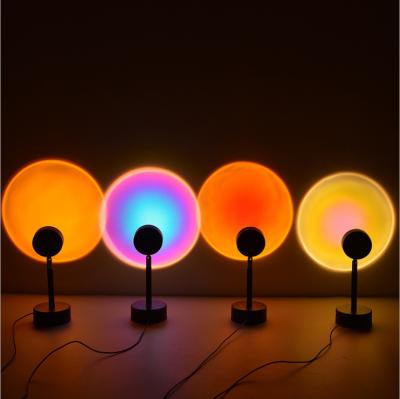 China 2021 Cool Modern Background Light Rainbow Selfie Light Amazone USB Sunset Floor Lamp Photography Rechargeable LED Shooting Sunset Light for sale