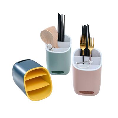 China 2021 New Arrival Viable Home Kitchen Dividing Chopsticks Cage Creative Tableware Storage Box Multifunctional Drain Knife Fork Rack for sale