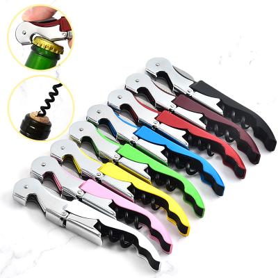 China Hot Selling Viable Metal Amazon Wine Opener Promotional Steel Multi Function Corkscrew Bottle Opener Custom Logo Portable Opener for sale