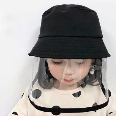 China Checked In Running Transparent Outdoor Buckets Hat Anti Dust Face Cover Children Hat Kid Face Cover Children Protective Hat With Different Color for sale