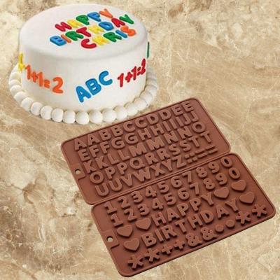 China New Stocked Popular English 26 Letter Silicone Chocolate Mold Jelly Mold Sugar Cake Decoration Tools Cake Mold Desserts for sale