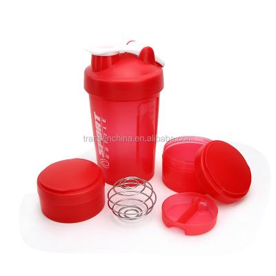 China Sustainable Custom Shaker Mug With Storage Box 16OZ Plastic Water Bottle for sale