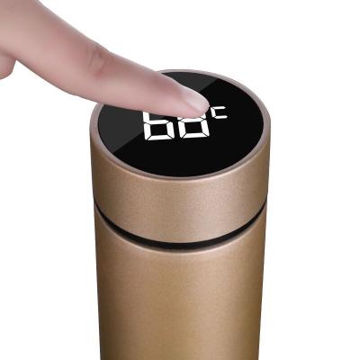 China 500ML Sustainable Wholesale High Quality Custom Logo Double Wall Stainless Steel Smart Water Bottle With LED Temperature Display for sale