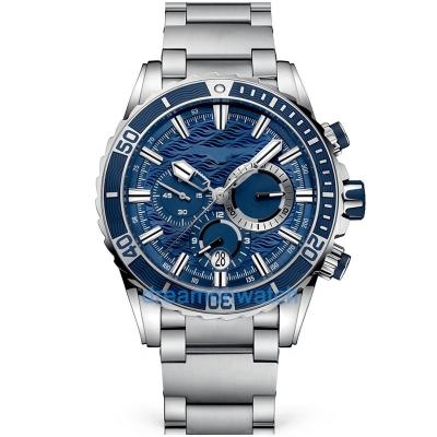 China Auto Date My Logo Stainless Steel Diver Chronograph Watch Water Resistant for sale