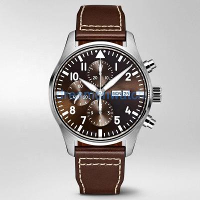 China Automatic date stainless steel watch chronograph with own logo for sale